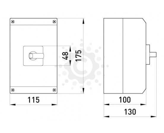 Пакетный переключатель в корпусе E.NEXT  e.industrial.sb.1-0-2.3.40, 3р, 40А (1-0-2) i0360006 фото 2