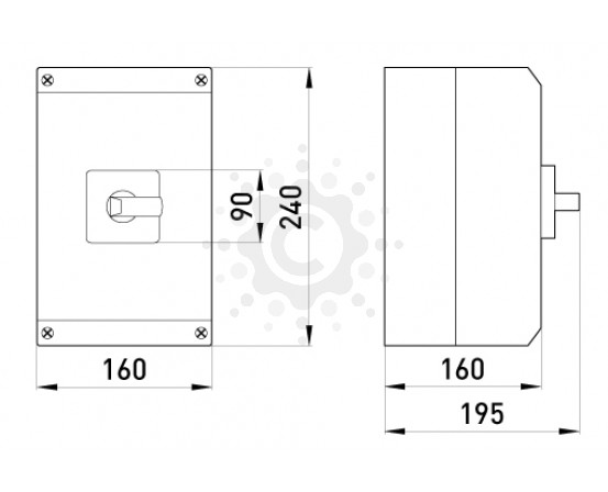 Пакетный переключатель в корпусе E.NEXT e.industrial.sb.1-0-2.3.100, 3р, 100А (1-0-2) i0360007 фото 2