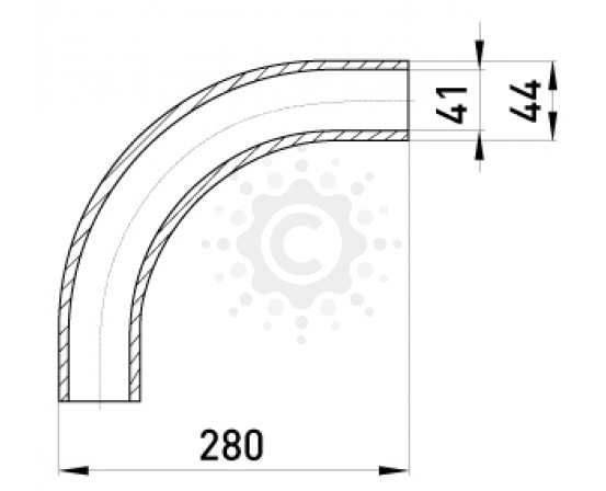 Угловой соединитель металлический E.NEXT  e.industrial.pipe.angle.1-1/2 i0400005 фото 1