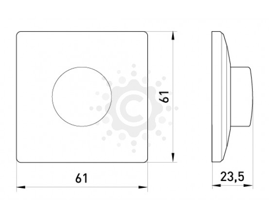 Панель E.NEXT  e.lux.13011L.13006C.pn.aluminium светорегулятора с  диском,  ins0040104 фото 1