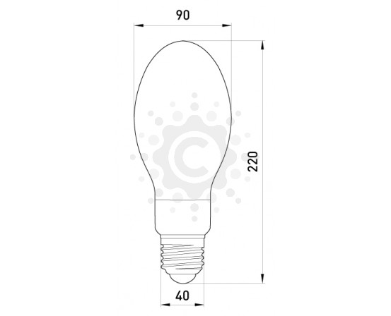 Лампа ртутная высокого давления E.NEXT  e.lamp.hpl.e40.250, Е40, 250 Вт (Розпродаж) l0460003 фото 1