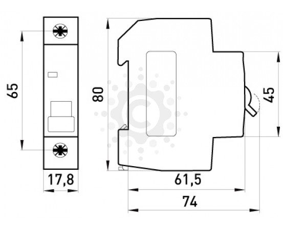 Модульный автоматический выключатель E.NEXT  e.mcb.pro.60.1.B 1 new, 1р, 1А, В, 6кА, new p041001 фото 1