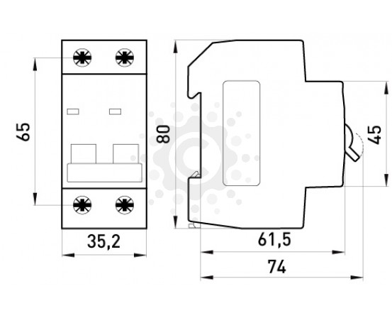 Модульный автоматический выключатель E.NEXT  e.mcb.pro.60.2.B 16 new, 2р, 16А, В, 6кА, new p041017 фото 1