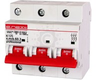 Модульный автоматический выключатель E.NEXT  e.mcb.pro.60.3.K 125 new, 3р, 125А, K, 6кА new