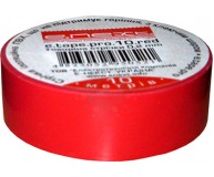Изолента E.NEXT  e.tape.pro.10.red из самозатухающего ПВХ, красная (10м)