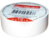 Изолента E.NEXT  e.tape.pro.10.white из самозатухающего ПВХ, белая (10м)