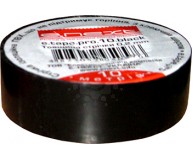 Изолента E.NEXT  e.tape.pro.10.black из самозатухающего ПВХ, черная (10м)