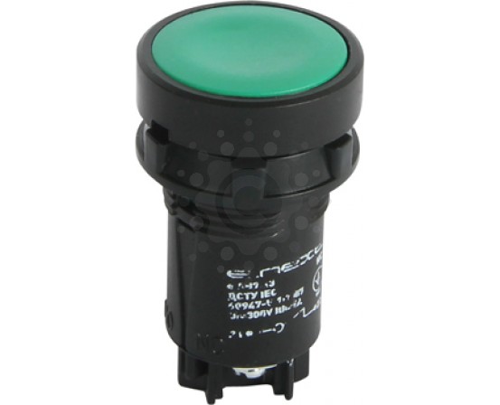 Кнопка пластиковая с фиксацией E.NEXT  e.mb.eh135 зеленая 1NO+1NC p0810128