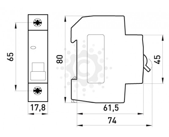 Модульный автоматический выключатель E.NEXT  e.mcb.stand.45.1.B1, 1р, 1А, В, 4,5 кА s001001 фото 1