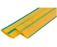 Термоусадочная трубка E.NEXT  e.termo.stand.1,5.0,75.transparent, 1,5/0,75, 1м, желто-зеленый