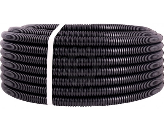 Труба гофрированная тяжелая (750Н) E.NEXT  e.g.tube.pro.25.32 (15м).black,черная s028047b фото 2