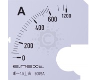 Шкала для амперметра щитового E.NEXT  e.meter72.a600.scale AC 600A