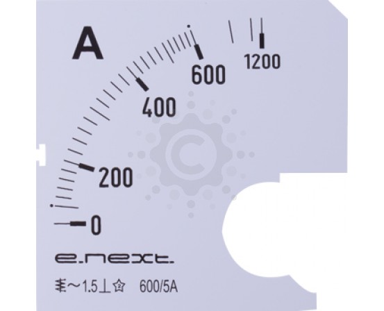 Шкала для амперметра щитового E.NEXT  e.meter72.a600.scale AC 600A s066007
