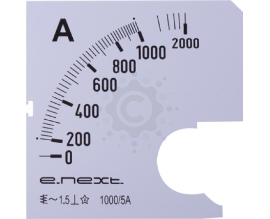 Шкала для амперметра щитового E.NEXT  e.meter72.a1000.scale AC 1000A s066008