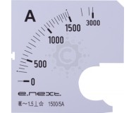 Шкала для амперметра щитового E.NEXT  e.meter72.a1500.scale AC 1500A