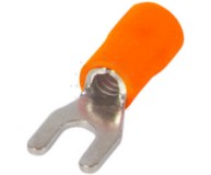 Изолированный наконечник вилочный E.NEXT  e.terminal.stand.sv.3,5.4.orange 2.5-4 кв.мм, оранжевый
