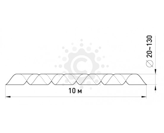 Спиральная обвязка E.NEXT  e.spiral.stand.24, 20-130мм, 10м s2038007 фото 1