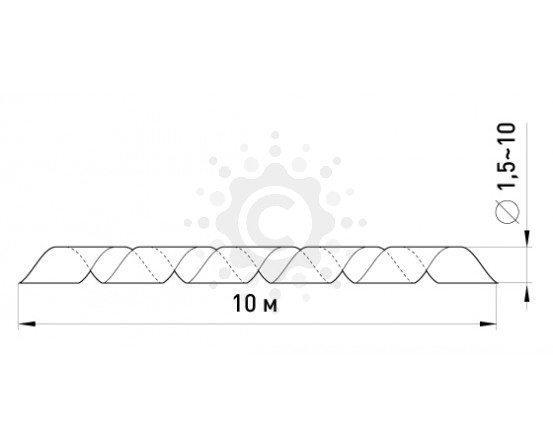 Спиральная обвязка E.NEXT  e.spiral.stand.3, 1,5-10 мм, 10м s2038008 фото 1