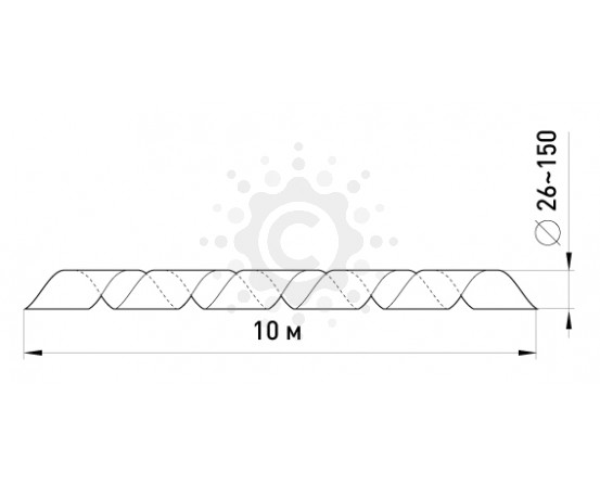 Спиральная обвязка E.NEXT  e.spiral.stand.30, 26-150 мм, 10м s2038009 фото 1
