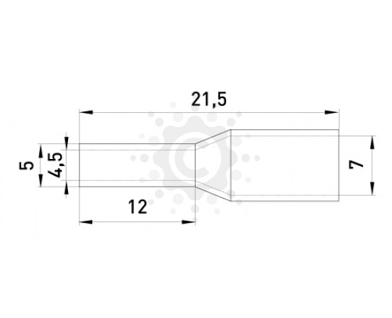 Изолированный наконечник втулочный E.NEXT  e.terminal.stand.e10-12.grey 10,0 кв.мм, серый s3036048 фото 1