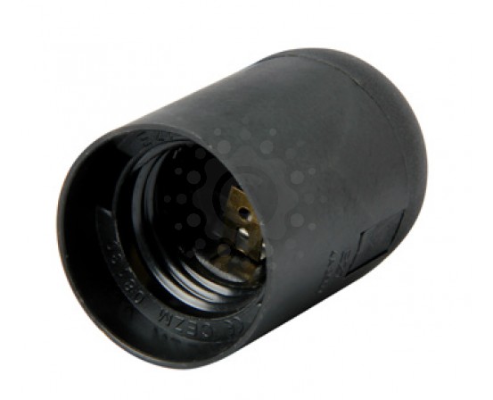 Патрон пластиковый E.NEXT e.lamp socket.E27.pl.black s9100009