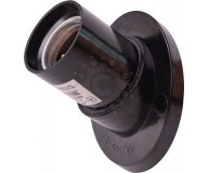 Патрон бакелитовый E.NEXT e.lamp socket wall skew side.E27.bk.black, настенный, Е27, смещенный, черный