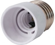 Переходник E.NEXT e.lamp adapter.Е27/Е14.white, с патрона Е27 на Е14, пластиковый