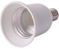 Переходник E.NEXT e.lamp adapter.Е14/Е27.white, с патрона Е14 на Е27, пластиковый