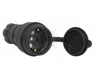 Розетка переносная с защитной крышкой каучуковая E.NEXT e.socket.rubber.029.16, с з/к, 16А