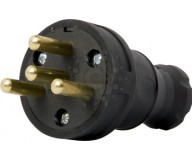 Силовая вилка переносная каучуковая E.NEXT  e.plug.rubber.030.25, 4п., 25А