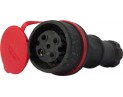 Силовая розетка переносная  с защитной крышкой каучуковая E.NEXT  e.socket.rubber.071.32, 4п., 32А s9100033