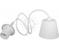 Светильник подвесной E.NEXT e.save.pendant.p11.е27.white, под энергосберегающую лампу Е27, 1 м, белый
