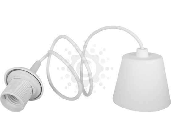 Светильник подвесной E.NEXT e.save.pendant.p11.е27.white, под энергосберегающую лампу Е27, 1 м, белый l0510013