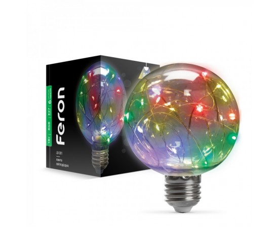 Світлодіодна лампа Feron LB-381 1W E27 RGB 7500 фото 1