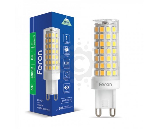 Світлодіодна лампа Feron LB-434 6W G9 4000K 7489