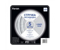 Світлодіодна стрічка Feron SANAN LS603 60SMD/м 12V IP20 4000К
