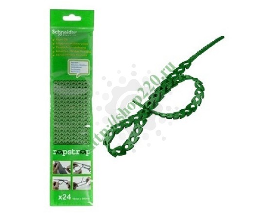 Стяжка SCHNEIDER 300х10х1,25 зеленая (многоразовая) (Распродажа) IMT38072