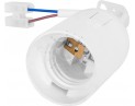 Патрон пластиковий підвісний E.NEXT e.lamp socket pendant.E27.pl.white, Е27, з кабелем 15 см і клемної колодкою, білий s9100057