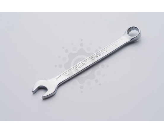 Ключ рожково - накидной  CrV 12мм (холодный штамп DIN3113) СИЛА 201912