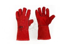 Перчатки краги сварщика р10,5 (длина 35см) (красные) СИЛА
