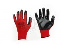 Перчатки СИЛА з нітриловим покриттям р10 (червоний чорний манжет без підвісу/хедера) 481212