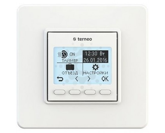 Терморегулятор тижневий програмований terneo pro 16А 3000 ВА білий 4820120220111