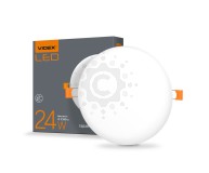LED світильник безрамковий круглий VIDEX 24W 4100K